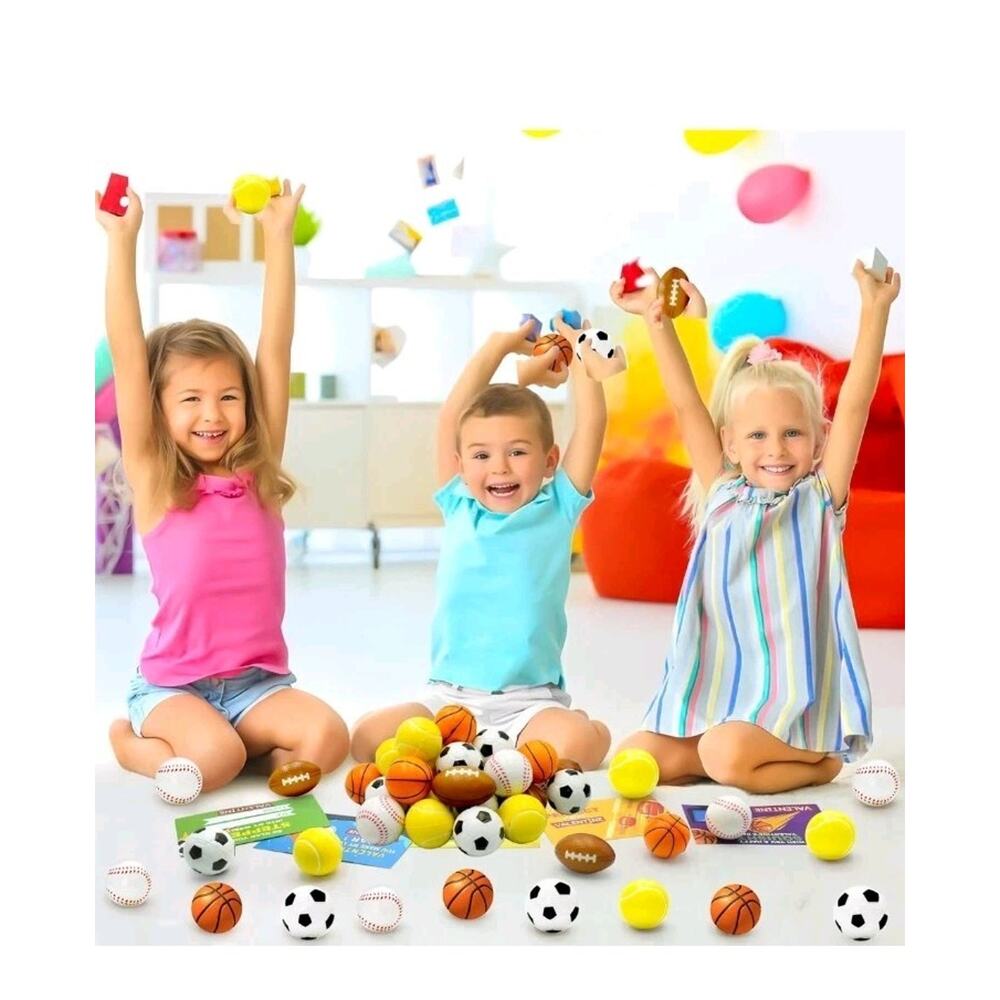30 Pack Sports Valentines Cards Gifts for Kids School Classroom Squeeze Foam... - Picture 7 of 10